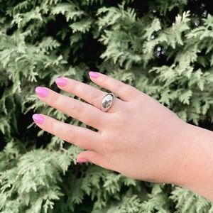 BNWT Adjustable Dome Ring - 925 Sterling Silver